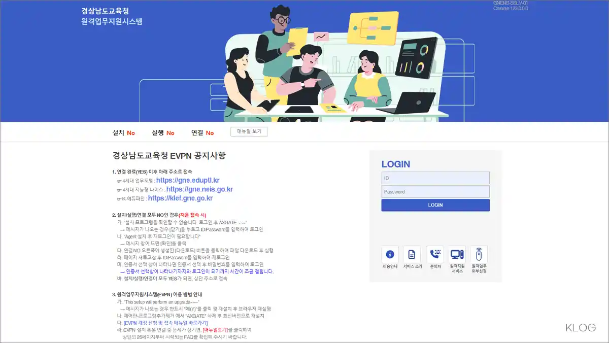 경남교육청 원격업무지원 evpn.gne.go.kr 바로가기