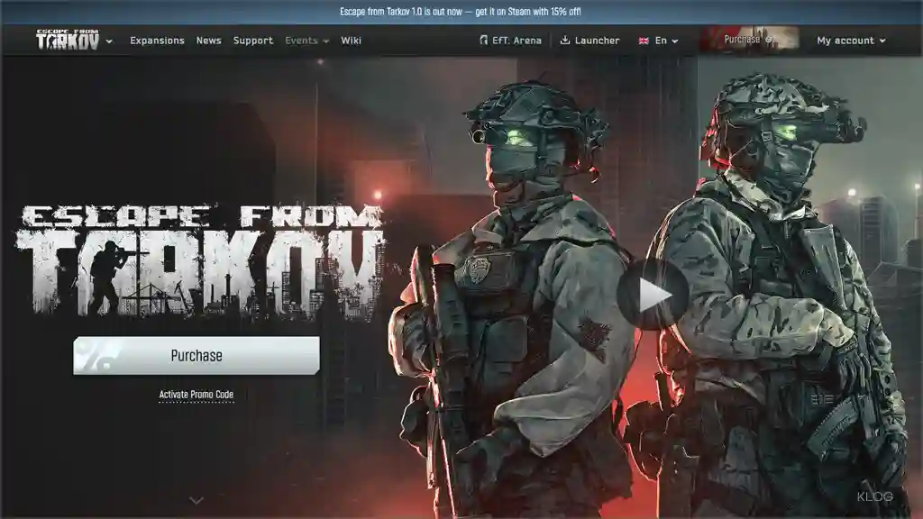 타르코프 홈페이지 바로가기