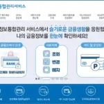 계좌정보 통합관리서비스 홈페이지 바로가기